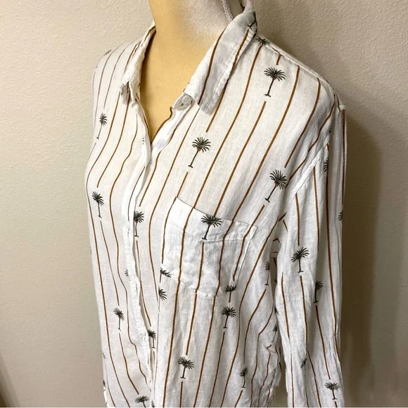 Rails Charli Stripe Palms Shirt - Picture 6 of 11